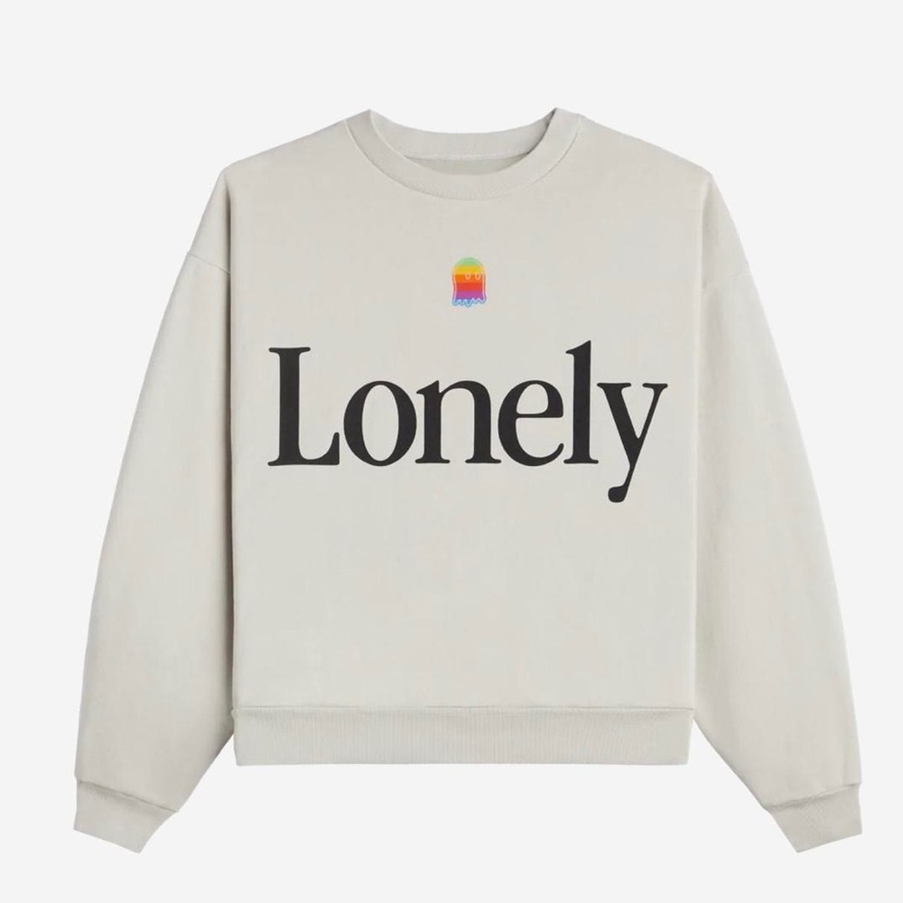 LONELY‎ GHOST “The Apple” Computer
Community Crewneck Sweatshirt Size Medium